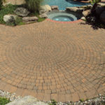 A circular walkway in stone style is shown here